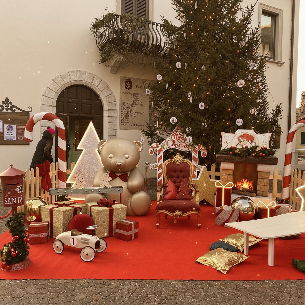 SALOTTO GIGANTE DI BABBO NATALE con zona letterine