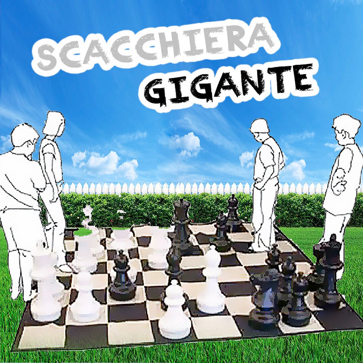 Scacchiera e Dama gigante 4×4 mt