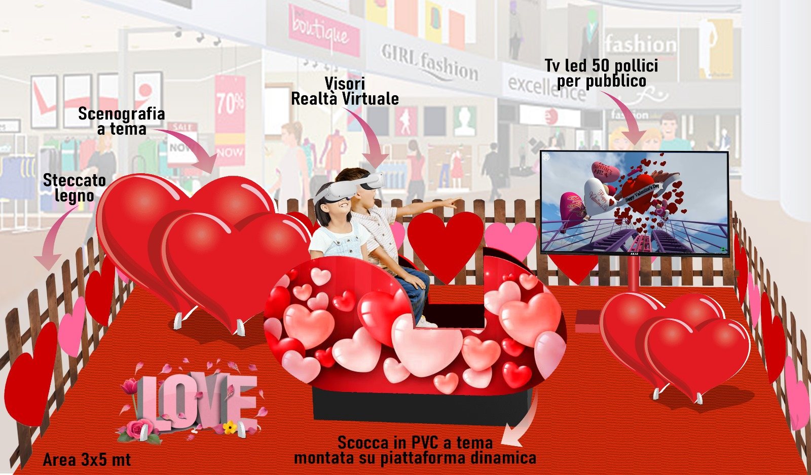 SIMULATORE VIRTUALE SAN VALENTINO IN MOVIMENTO